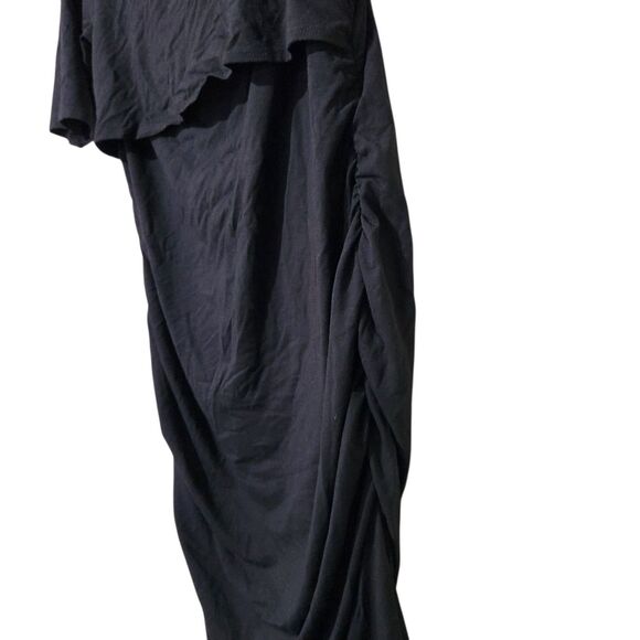 Pokkori Kimi Kai Maternity Dress Size XL Black Stretch Short Sleeve - Picture 4 of 12